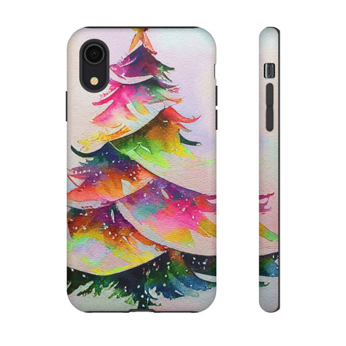 Swooshy Christmas Tree - Impact Resistant Phone Case iPhone XR Matte